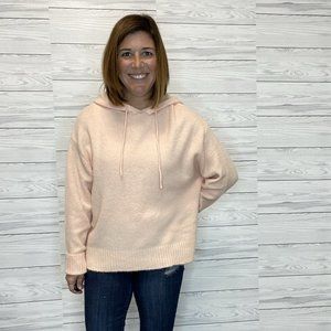 Solid Hooded Sweatshirt - Pink